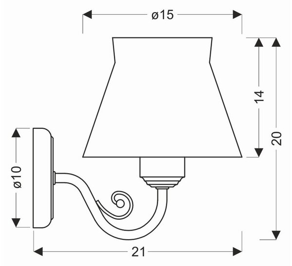 STENSKA SVETILKA Rossini E27