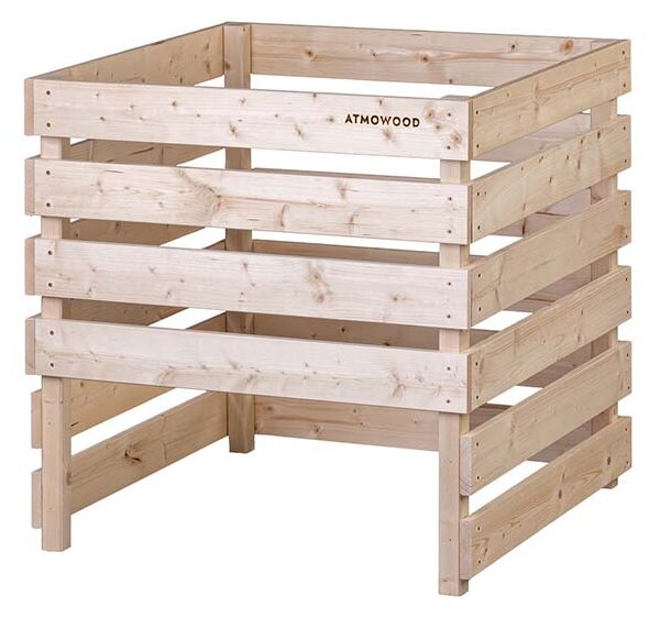 ATMOWOOD Lesen kompostnik 80 x 80 x 80 cm - spodaj odprt