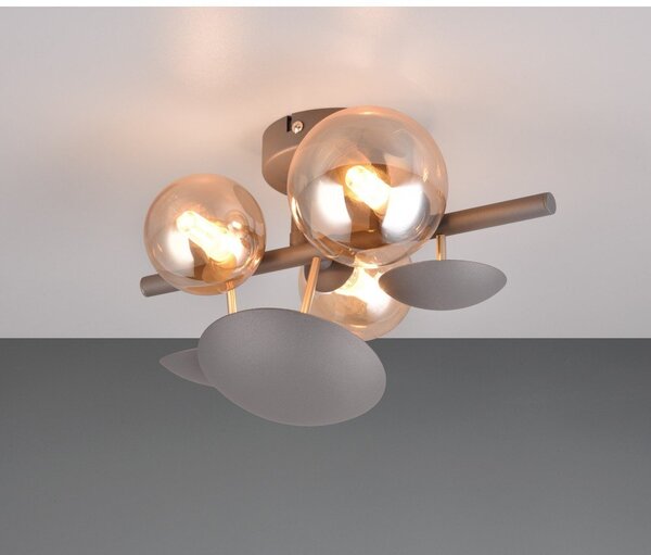 Siva/zlata stenska svetilka Bubble – Trio Select