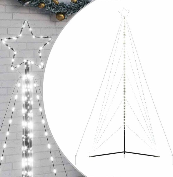 VidaXL Lučke za novoletno jelko 615 LED diod hladno bele 400 cm