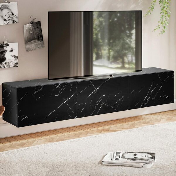 MID.YOU Nizka Omarica Marble, Črna