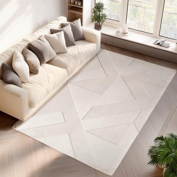Novel Ravno Tkana Preproga Pompei, Krem Barva, 120x170cm