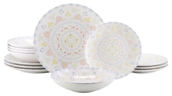 Creatable Jedilni Servis Primavera Pastell, 12-Delni