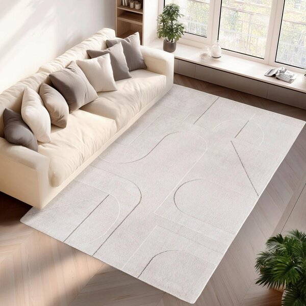Novel Ravno Tkana Preproga Pompei, Krem Barva, 120x170cm