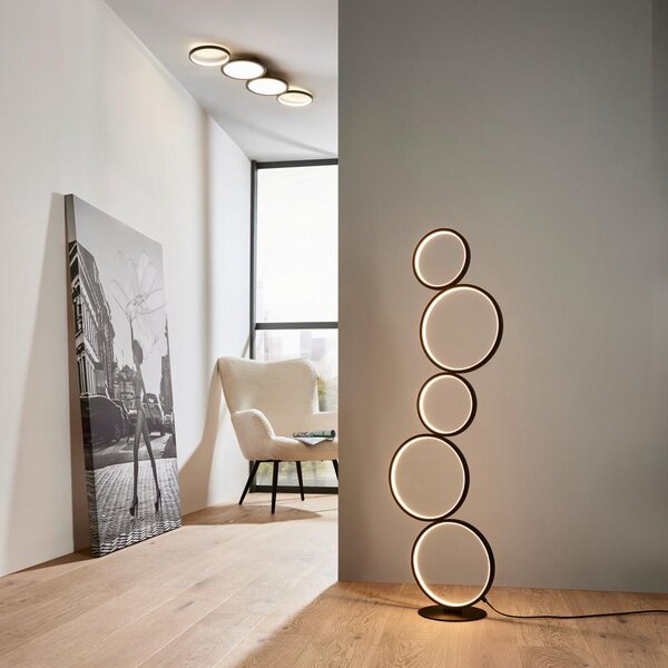 Mömax Moderna Stoječa Led-svetilka Javier, Črna, 37 W