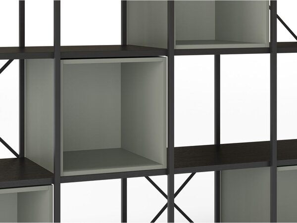 Zeleno-črn regal 140x179 cm Anya – Marckeric