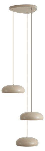 Macaron Retro 6-Light Pendant Lamp with Taupe Metal Shades