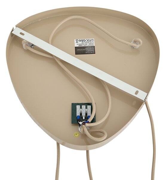 Macaron Retro 6-Light Pendant Lamp with Taupe Metal Shades