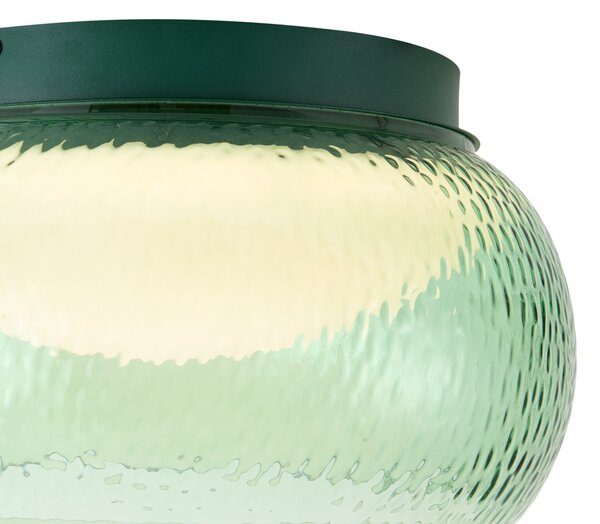 Art Deco Stropna Svetilka Zelena s Steklom Vklj. LED 3-stopenjsko Zatemnilna - Thimble