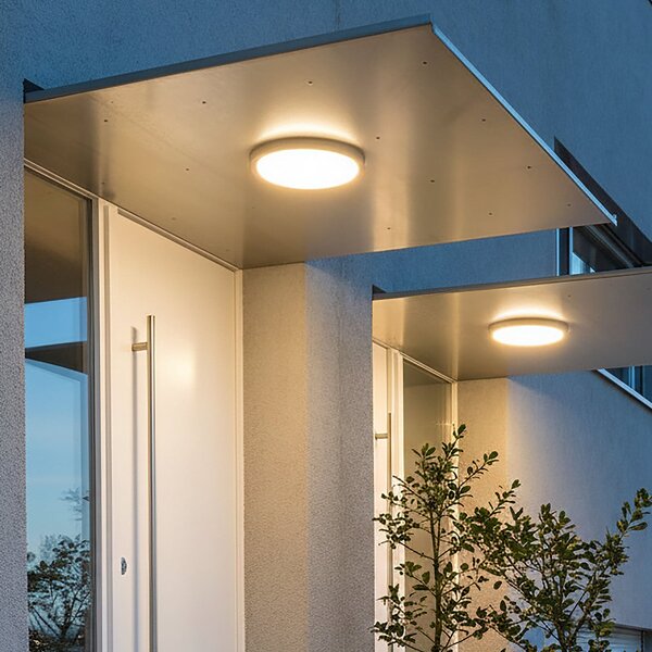 CMD LED-stenna svetilka 9160, brez senzorja, Ø 26 cm, CCT, IP54, Črna, Kopalnica, Aluminij, Sodobni