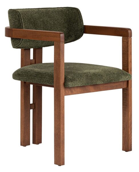 Temno zelen jedilni stol z nasloni za roke Toscana – Kalune Design