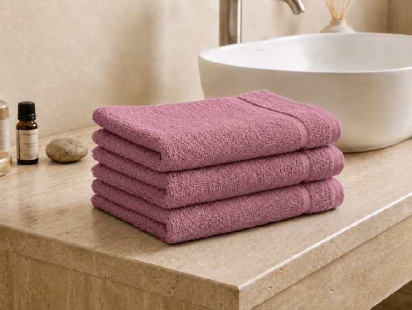 Brisača CLASSIC COLOR mala staro rožnata 30x50 cm, 100% bombaž