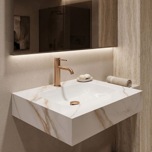Stenski umivalnik Rea Aresa Grey Gold 60