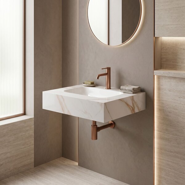 Stenski umivalnik Rea Aresa Grey Gold 60