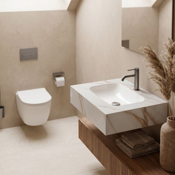 Stenski umivalnik Rea Aresa Grey Gold 60