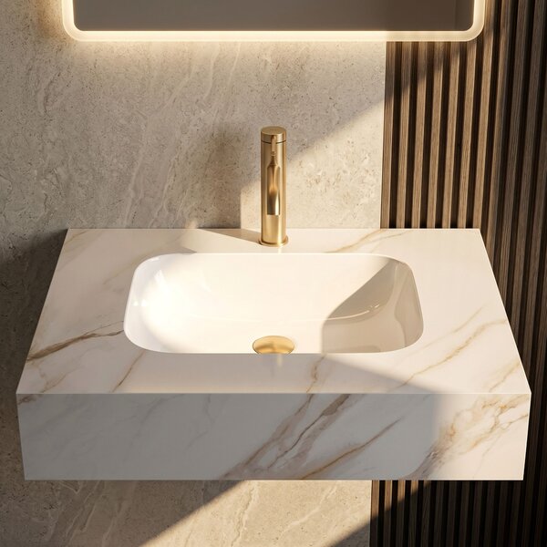 Stenski umivalnik Rea Aresa Grey Gold 70