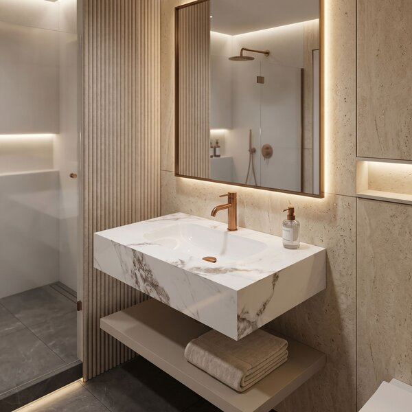 Stenski umivalnik Rea Aresa Cold Jade 70