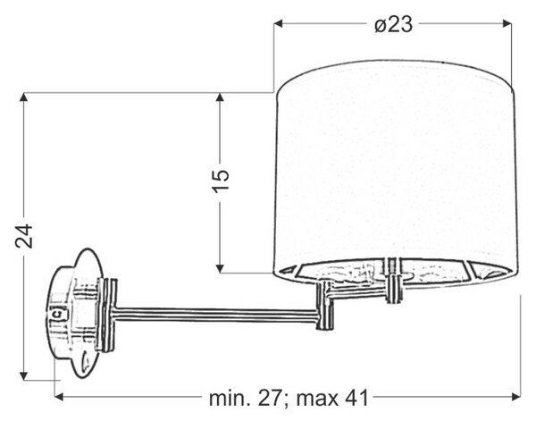 STENSKA SVETILKA Alexia E14