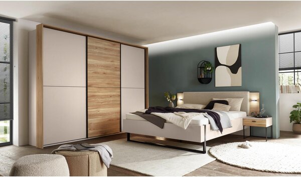 POSTELJA 180 cm x 200 cm , tekstil, leseni material kašmir