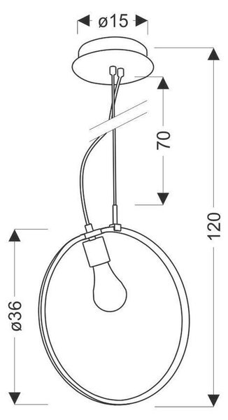 VISEČA NIHALNA SVETILKA Skiros 15/36/120 cm E27