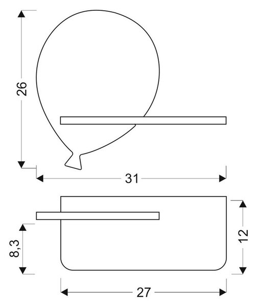 STENSKA SVETILKA Ballon 200 lm 4000 K