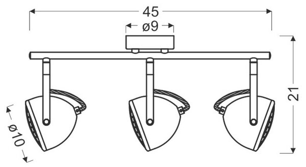 REFLEKTOR Pent 45/10/21 cm