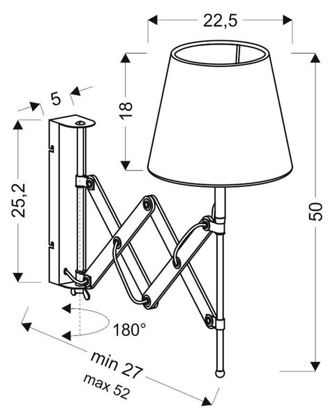 STENSKA SVETILKA 40 W 230 V E27