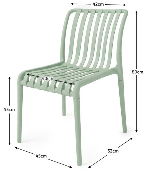 Zahradní set TREGO ISLAND - 2 židle a kulatý stůl ø 60 cm, zelená