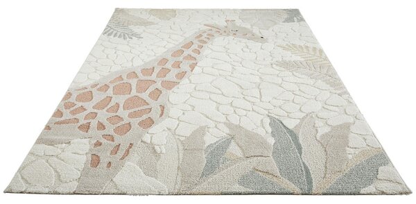 OTROŠKA PREPROGA GIRAFFE 80/150 cm tkano krem barve, večbarvno