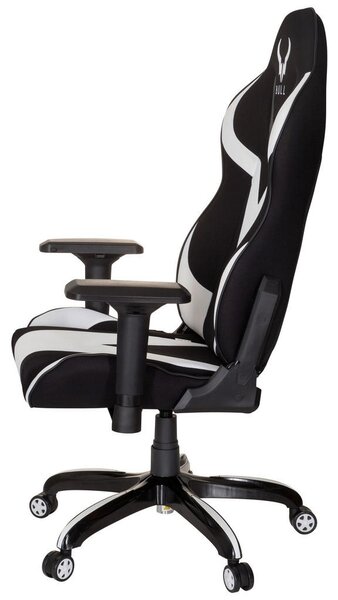 GAMING STOL tekstil črna, bela