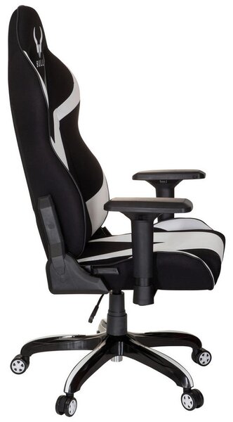GAMING STOL tekstil črna, bela
