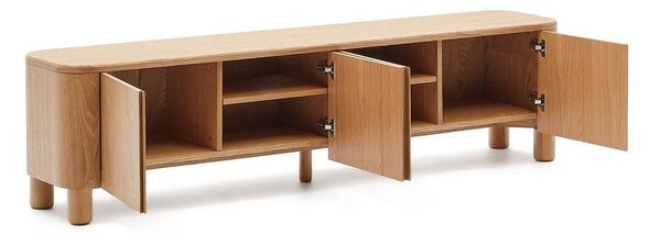 TV omarica v jesenovem dekorju v naravni barvi 200x52x40 cm Salaya – Kave Home