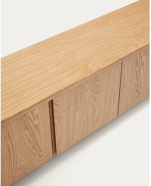 TV omarica v jesenovem dekorju v naravni barvi 200x52x40 cm Salaya – Kave Home