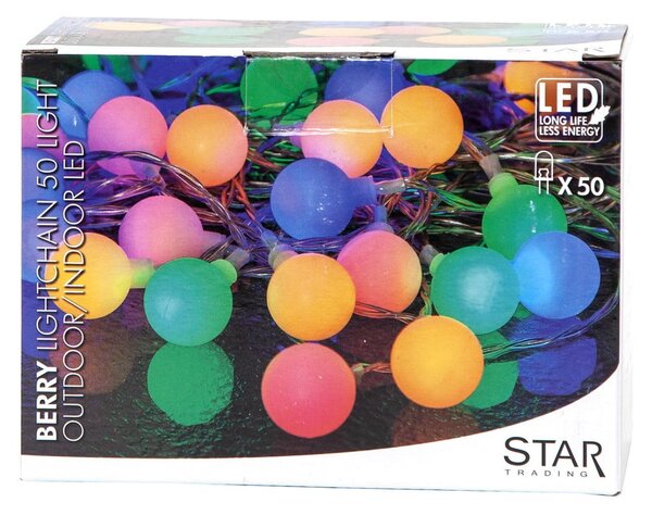 Svetlobna veriga Star Trading Partylights Berry Multi, 50 luči