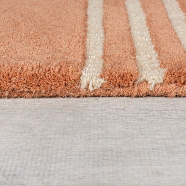 Ročno tkana volnena preproga v barvi terakote 150x240 cm Lozenge Terracotta – Flair Rugs