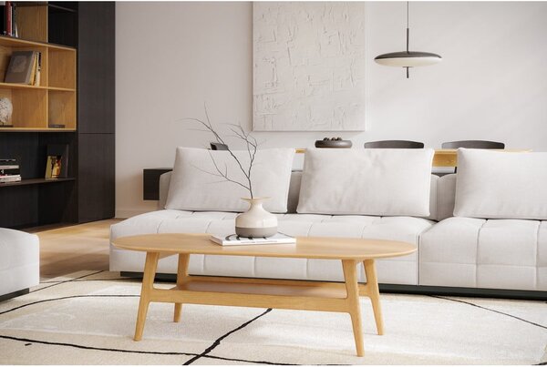 Mizica v hrastovem dekorju v naravni barvi 60x130 cm Curved – Woodman