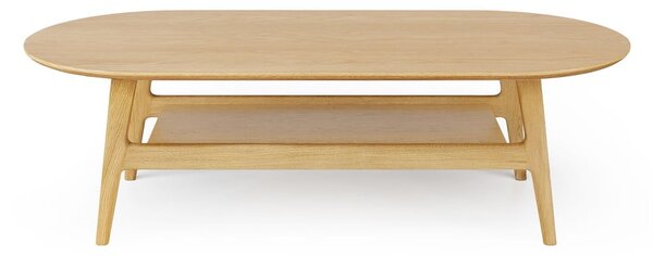 Mizica v hrastovem dekorju v naravni barvi 60x130 cm Curved – Woodman