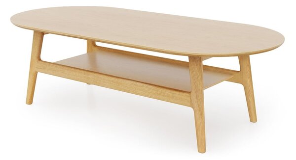 Mizica v hrastovem dekorju v naravni barvi 60x130 cm Curved – Woodman