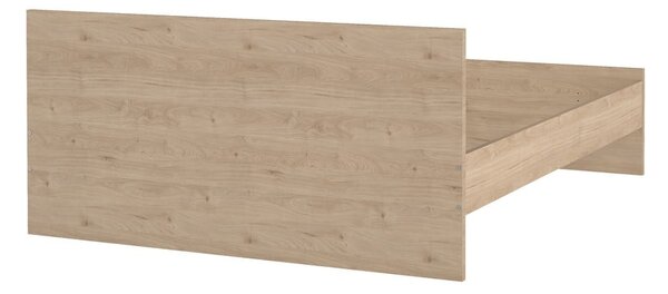 Zakonska postelja v hrastovem dekorju brez letvenega dna 180x200 cm v naravni barvi Naia – Tvilum
