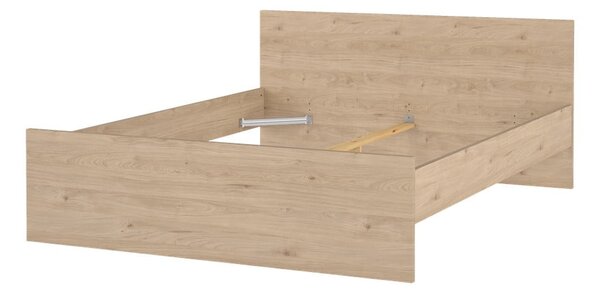 Zakonska postelja v hrastovem dekorju brez letvenega dna 180x200 cm v naravni barvi Naia – Tvilum