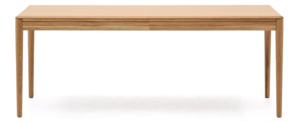 Raztegljiva jedilna miza z dodatno ploščo v hrastovem dekorju 90x200 cm Lenon – Kave Home