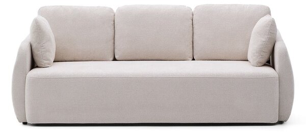 Kremno bela raztegljiva sedežna garnitura iz šenilje 225 cm Laira – Kave Home