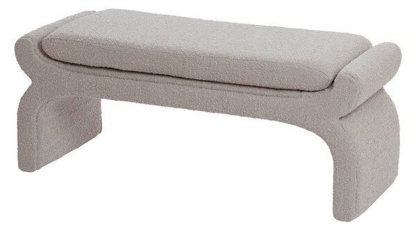 Bež klop iz tkanine bouclé Nafya – Light & Living