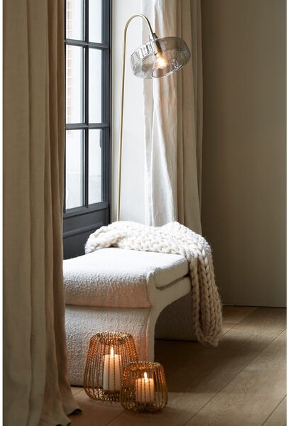 Bež klop iz tkanine bouclé Nafya – Light & Living