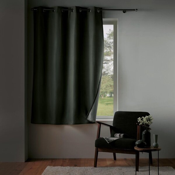 Siva izolacijska zavesa iz mikrovlaken 135x180 cm Micropolar – douceur d'intérieur