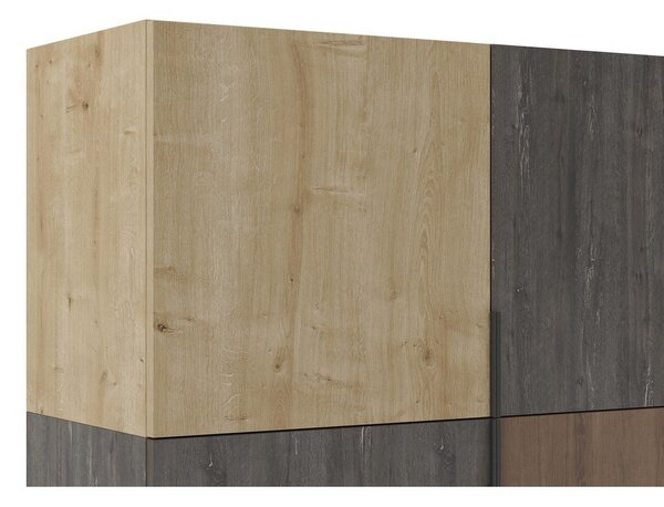 Rjava/naravna omarica v hrastovem dekorju 100x130 cm Titan – Marckeric