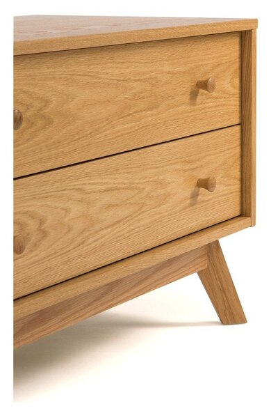 TV omarica v hrastovem dekorju v naravni barvi 130x50 cm Kensal – Woodman