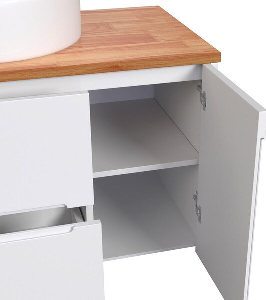 Bessagi Home Kopalnica Davina, Bela, Barva Hrasta, 3-Delno