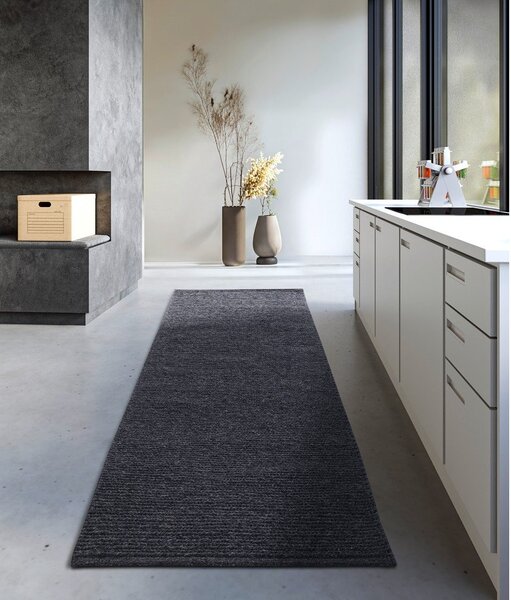 Temno siv ročno tkan volnen tekač 80x200 cm Francois – Villeroy&Boch