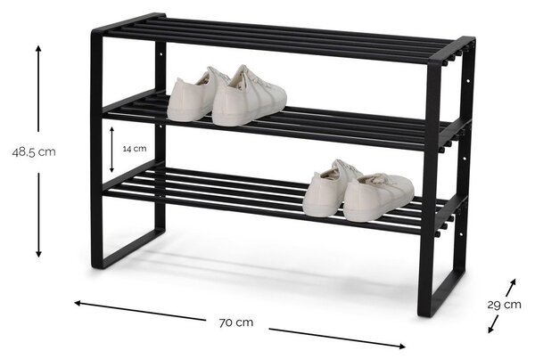 Bela kovinska omarica za čevlje 70x49x29 cm Rex – Spinder Design